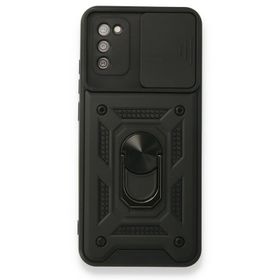 Mor Aksesuar Samsung Galaxy A02S Pars Lens Yüzüklü Silikon Kılıf
