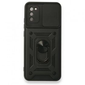 Mor Aksesuar Samsung Galaxy A02S Pars Lens Yüzüklü Silikon Kılıf