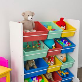 Mordeka Renkli 12 Sepetli Oyuncak Dolabı