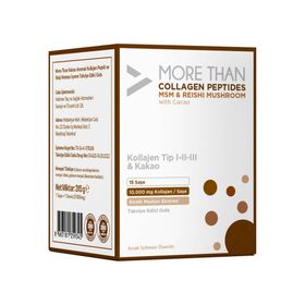 More Than Collagen Peptides 10000 mg MSM Reishi Mushroom Kakao Aromalı 15 Saşe