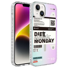 More TR Apple iPhone 13 Kılıf Airbag Kenarlı Renkli Desenli Silikon Zore Elegans Kapak