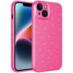 More TR Apple iPhone 13 Kılıf Kamera Korumalı Simli Lüks Zore Koton Kapak