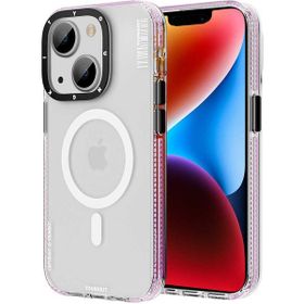 More TR Apple iPhone 13 Magsafe Şarj Özellikli Youngkit Jane Sand Serisi Pembe Kapak Kılıf