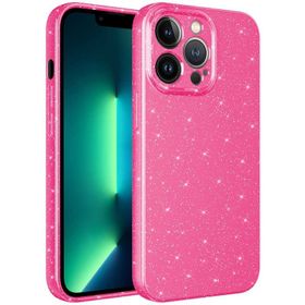 More TR Apple iPhone 13 Pro Max Kamera Korumalı Simli Lüks Zore Koton Kapak Kılıf