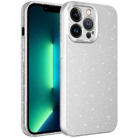 More TR Apple iPhone 13 Pro Max Kamera Korumalı Simli Lüks Zore Koton Kapak Kılıf