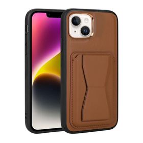 More TR Apple iPhone 14 Kartlıklı Standlı ​Pu Deri Zore Memo Telefon Kılıfı