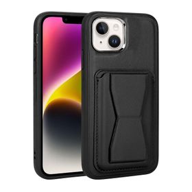 More TR Apple iPhone 14 Kartlıklı Standlı ​Pu Deri Zore Memo Telefon Kılıfı