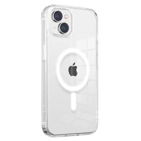 More TR Apple iPhone 14 Plus Magsafe Şarj Özellikli Şeffaf Sert PC Zore Embos Telefon Kılıfı