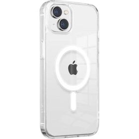 More TR Apple iPhone 14 Plus Magsafe Şarj Özellikli Şeffaf Sert PC Zore Embos Telefon Kılıfı