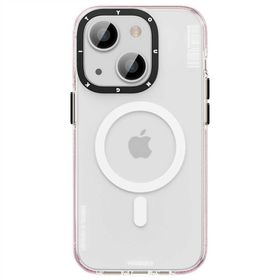 More TR Apple iPhone 14 Plus Magsafe Şarj Özellikli Youngkit Jane Sand Serisi Pembe Kapak Kılıf