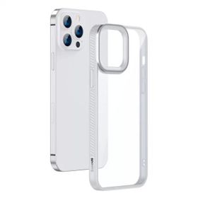More TR Baseus Crystal iPhone 13 Pro 6.1 Jel Çerçeve Zırhlı Silikon Telefon Kılıfı