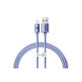 More TR Baseus Crystal Shine Series USB to iPhone Lightning 2.4A 1.2 mt Hızlı Şarj ve Data Kablosu