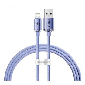 More TR Baseus Crystal Shine Series USB to iPhone Lightning 2.4A 1.2 mt Hızlı Şarj ve Data Kablosu