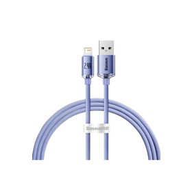 More TR Baseus Crystal Shine Series USB to iPhone Lightning 2.4A 1.2 mt Hızlı Şarj ve Data Kablosu