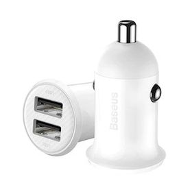More TR Baseus Grain Pro Dual Usb 4.8A Max Çıkışlı Hızlı Araç Şarj Başlık