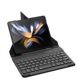 More TR Galaxy Z Fold 2 Standlı Klavyeli Kalem Bölmeli Zore Kıpta Klavyeli Kılıf