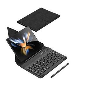 More TR Galaxy Z Fold 3 Standlı Klavyeli Kalem Bölmeli Zore Kıpta Klavyeli Kılıf