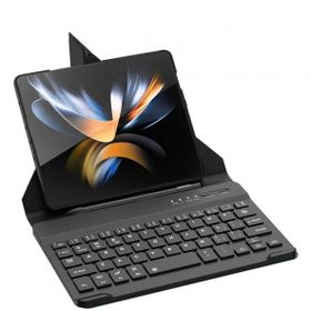 More TR Galaxy Z Fold 3 Standlı Klavyeli Kalem Bölmeli Zore Kıpta Klavyeli Kılıf