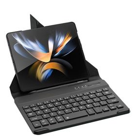 More TR Galaxy Z Fold 3 Standlı Klavyeli Kalem Bölmeli Zore Kıpta Klavyeli Kılıf