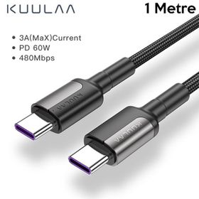 More TR Kuulaa Type C Type-C PD 60 W QC 4.0 1 mt Hızlı Şarj ve Data Kablosu