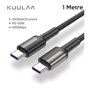 More TR Kuulaa Type C Type-C PD 60 W QC 4.0 1 mt Hızlı Şarj ve Data Kablosu