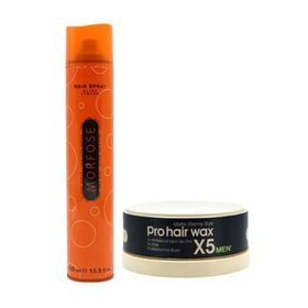 Morfose 400 ml Turuncu Saç Spreyi ve 150 ml X5 Men Matte Xtreme Style Pro Hair Wax