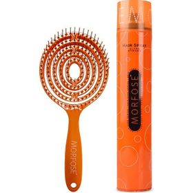 Morfose 400 ml Turuncu Ultra Sert Saç Spreyi + Oval Saç Fırçası