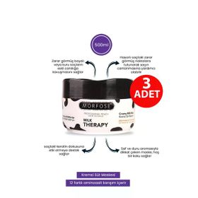 Morfose Milk Therapy 3x500 ml Saç Bakım Maskesi