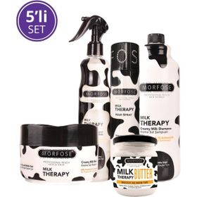 Morfose Milk Therapy Butter 5'li Saç Bakım ve Şekillendirme Seti