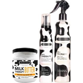 Morfose Milk Therapy Butter + Çift Fazlı 400 ml Fön Suyu + Milk Therapy 200 ml Saç Köpüğü