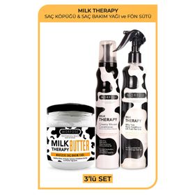 Morfose Milk Therapy Butter + Çift Fazlı 400 ml Fön Suyu + Milk Therapy 200 ml Saç Köpüğü
