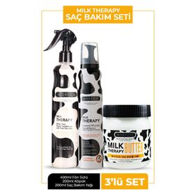 Morfose Milk Therapy Butter + Çift Fazlı 400 ml Fön Suyu + Milk Therapy 200 ml Saç Köpüğü