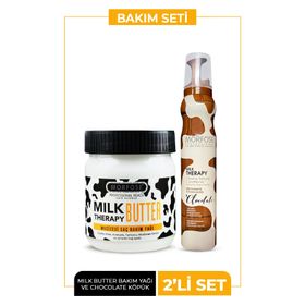 Morfose Milk Therapy Chocolate 200 ml Saç Bakım Köpüğü ve Ultra Strong Saç Spreyi
