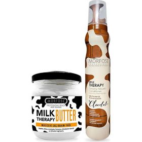 Morfose Milk Therapy Chocolate 200 ml Saç Bakım Köpüğü ve Ultra Strong Saç Spreyi