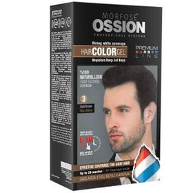 Morfose No: 3 40 ml Ossion Jel Koyu Kahverengi Erkek Saç Boyası