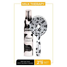 Morfose Oval Saç Fırçası + Milk Therapy 200 ml Saç Köpüğü