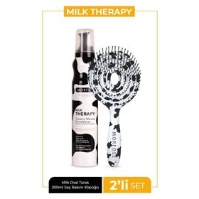 Morfose Oval Saç Fırçası + Milk Therapy 200 ml Saç Köpüğü