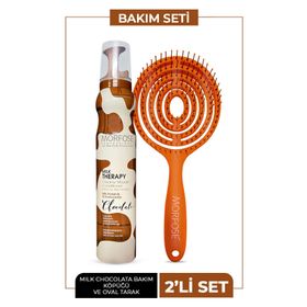 Morfose Oval Saç Fırçası + Milk Therapy Chocolate 200 ml Saç Köpüğü