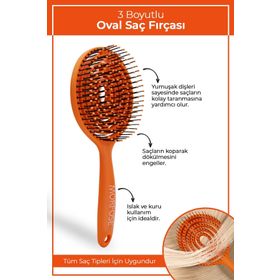Morfose Pro Üç Boyutlu Turuncu Oval Saç Fırçası