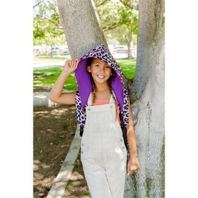 Morikukko Back to School Pink Cheetah Çıkabilir Kapüşonlu Sırt Çantası
