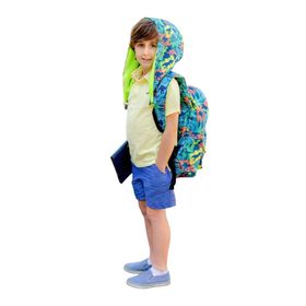 Morikukko Back to School Stroke Dino Çıkabilir Kapüşonlu Sırt Çantası