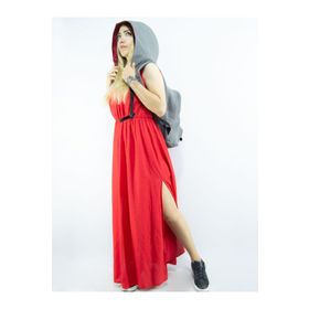 Morikukko Basic Grey Red Sırt Çantası