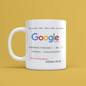 Morinna Kişiye Özel Google Dünyanın En İyi Öğretmeni Tasarımlı Kupa