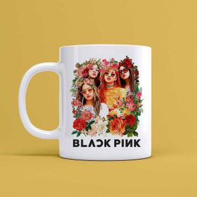 Morinna MR01 Black Pink Tasarımlı Beyaz Kupa