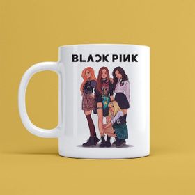 Morinna MR06 Black Pink Tasarımlı Beyaz Kupa