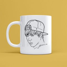 Morinna MR08 Bts Tasarımlı Beyaz Kupa
