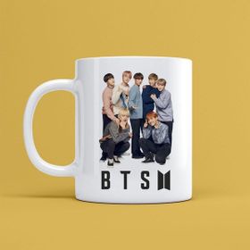 Morinna MR09 Bts Tasarımlı Beyaz Kupa