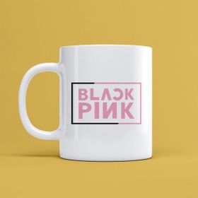 Morinna MR18 Black Pink Tasarımlı Beyaz Kupa