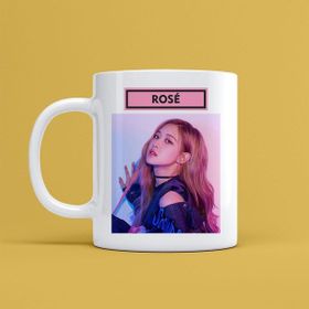 Morinna MR23 Black Pink Tasarımlı Beyaz Kupa