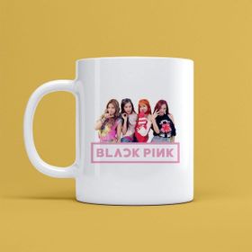 Morinna MR26 Black Pink Tasarımlı Beyaz Kupa